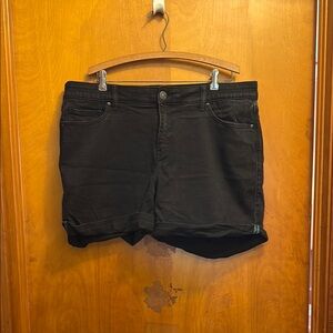 Black Denim Women's Shorts